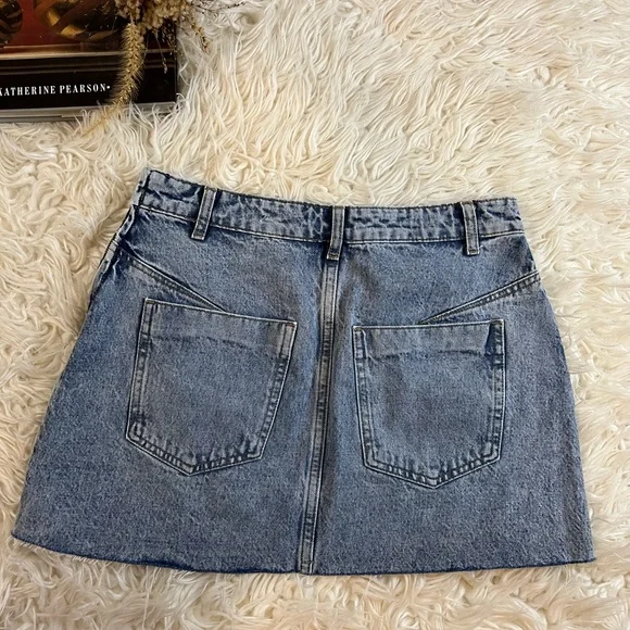 NWT Zara Denim Lacing detail Mini Skirt - Picture 4 of 8